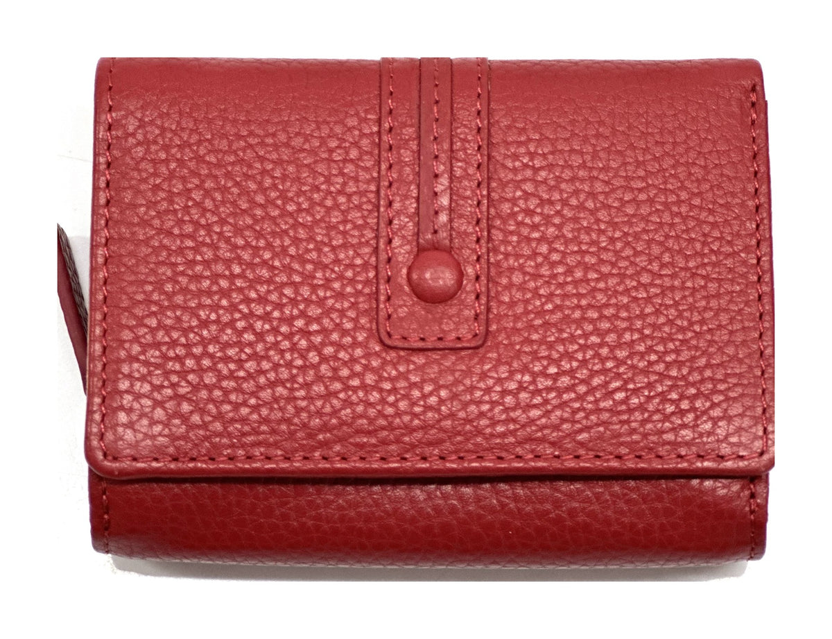 HE269 Red Compact Flap Wallet