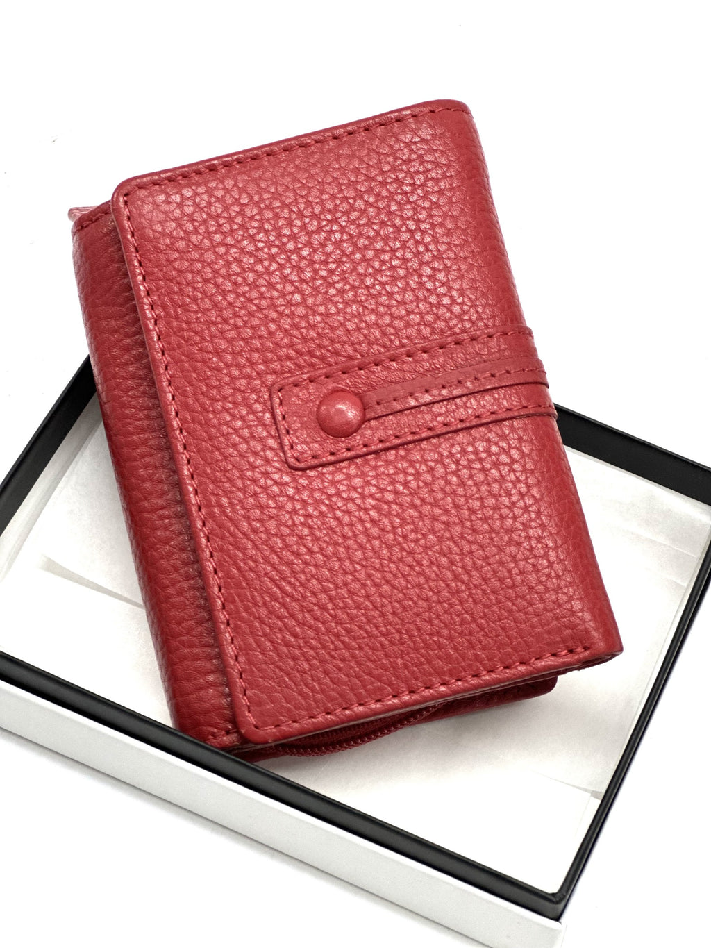 HE269 Red Compact Flap Wallet