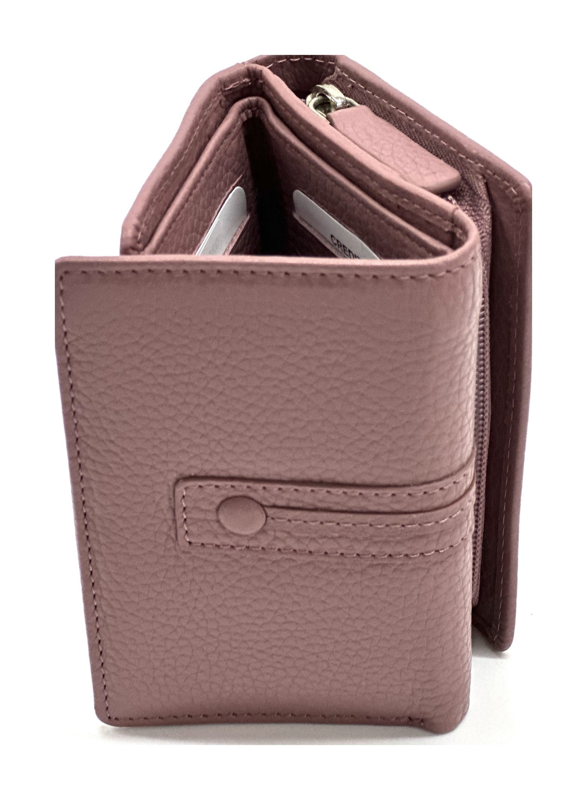 HE271 Dusty Rose Compact Flap Wallet