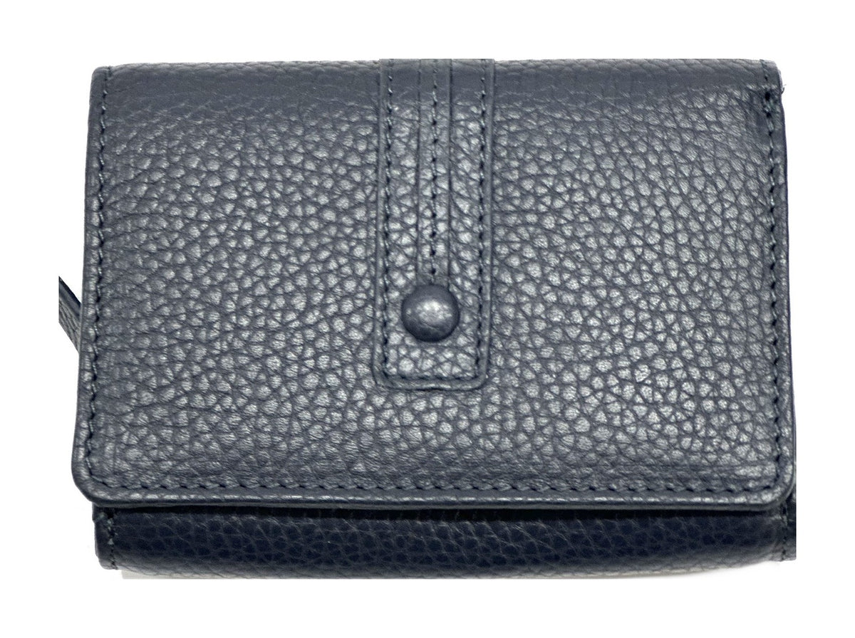 HE274 Navy Compact Flap Wallet