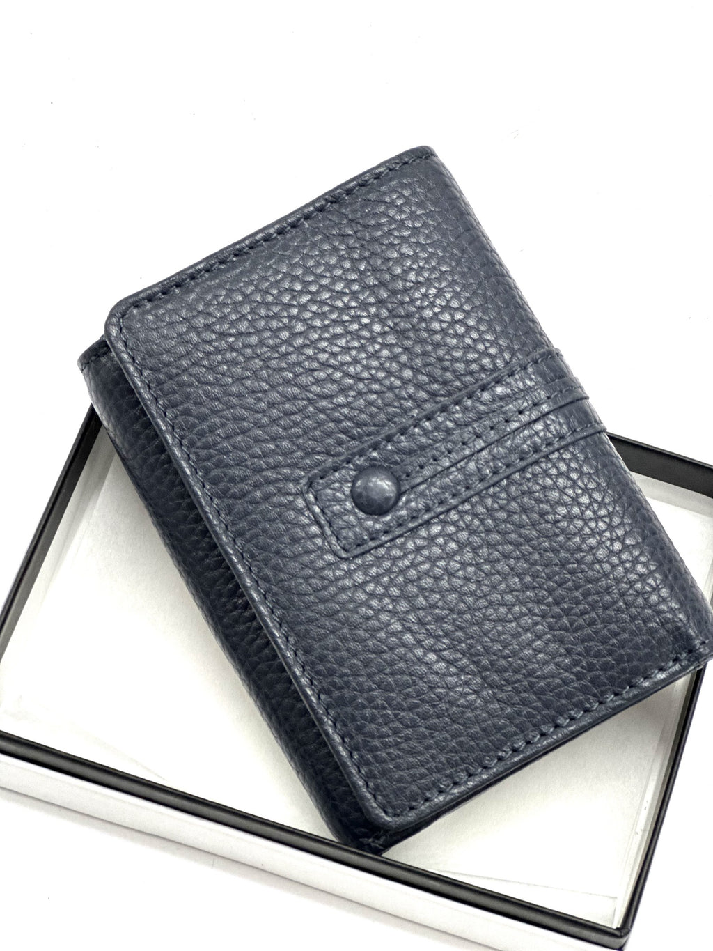 HE274 Navy Compact Flap Wallet