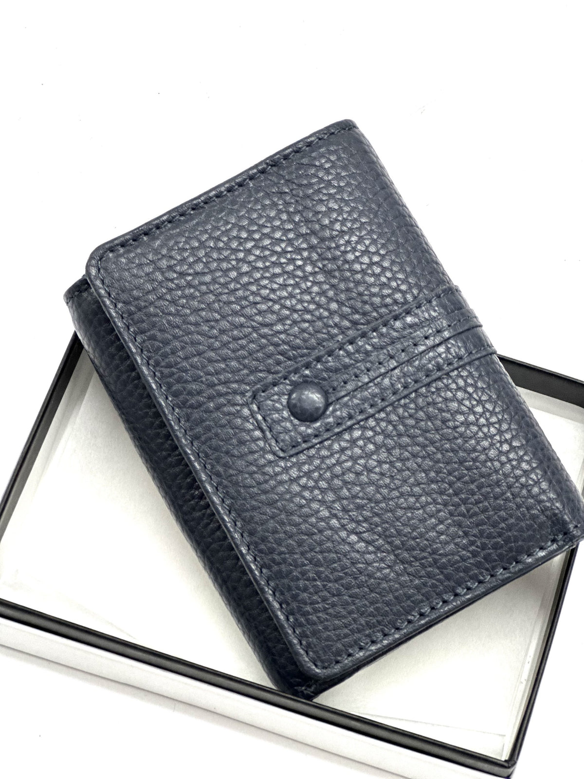 HE274 Navy Compact Flap Wallet