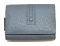 HE275 Slate Blue Compact Leather Flap Wallet