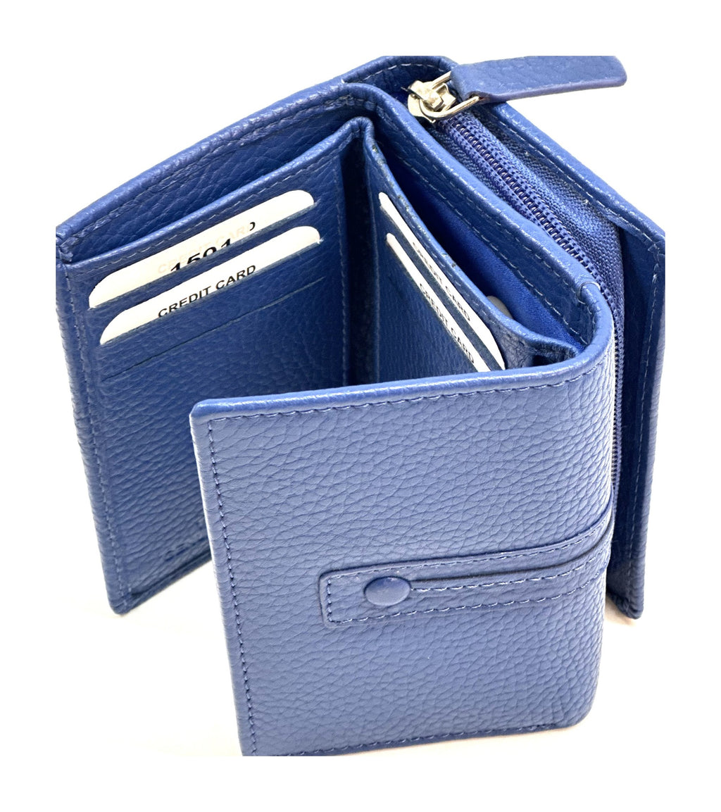 HE276 Royal Blue Compact Flap Wallet