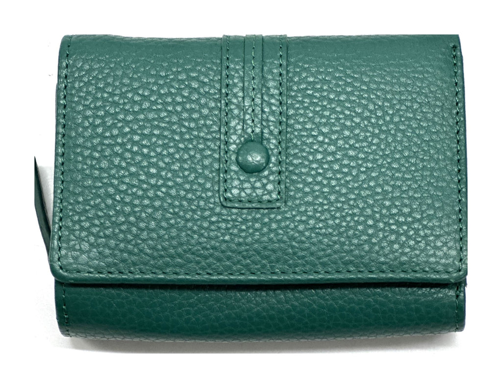 HE277 Peacock Green Compact Flap Wallet