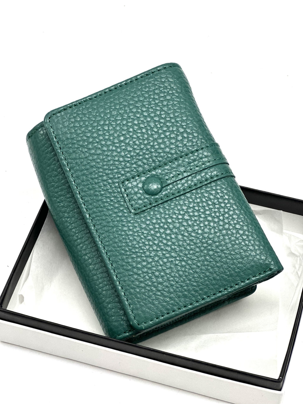 HE277 Peacock Green Compact Flap Wallet