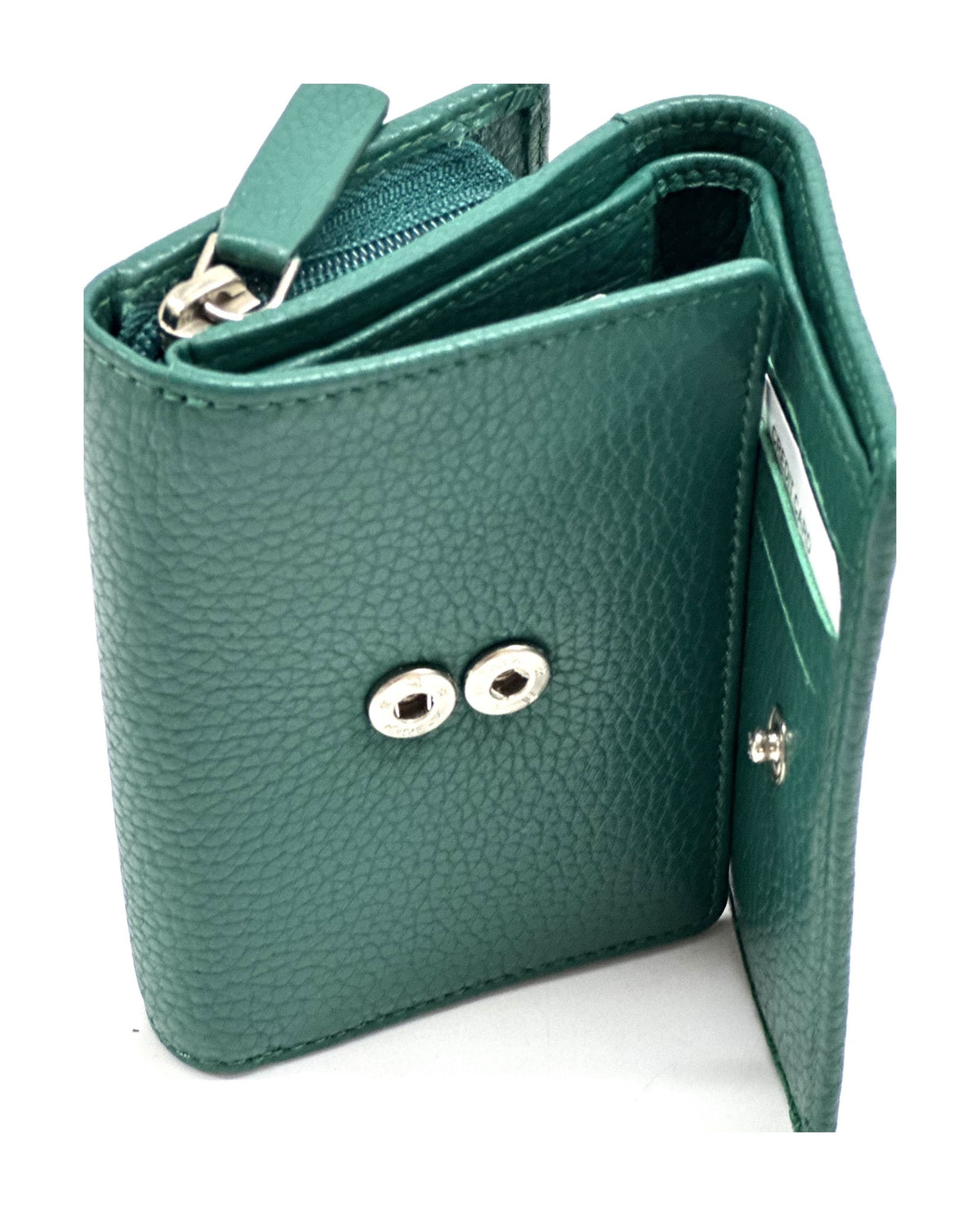 HE277 Peacock Green Compact Flap Wallet