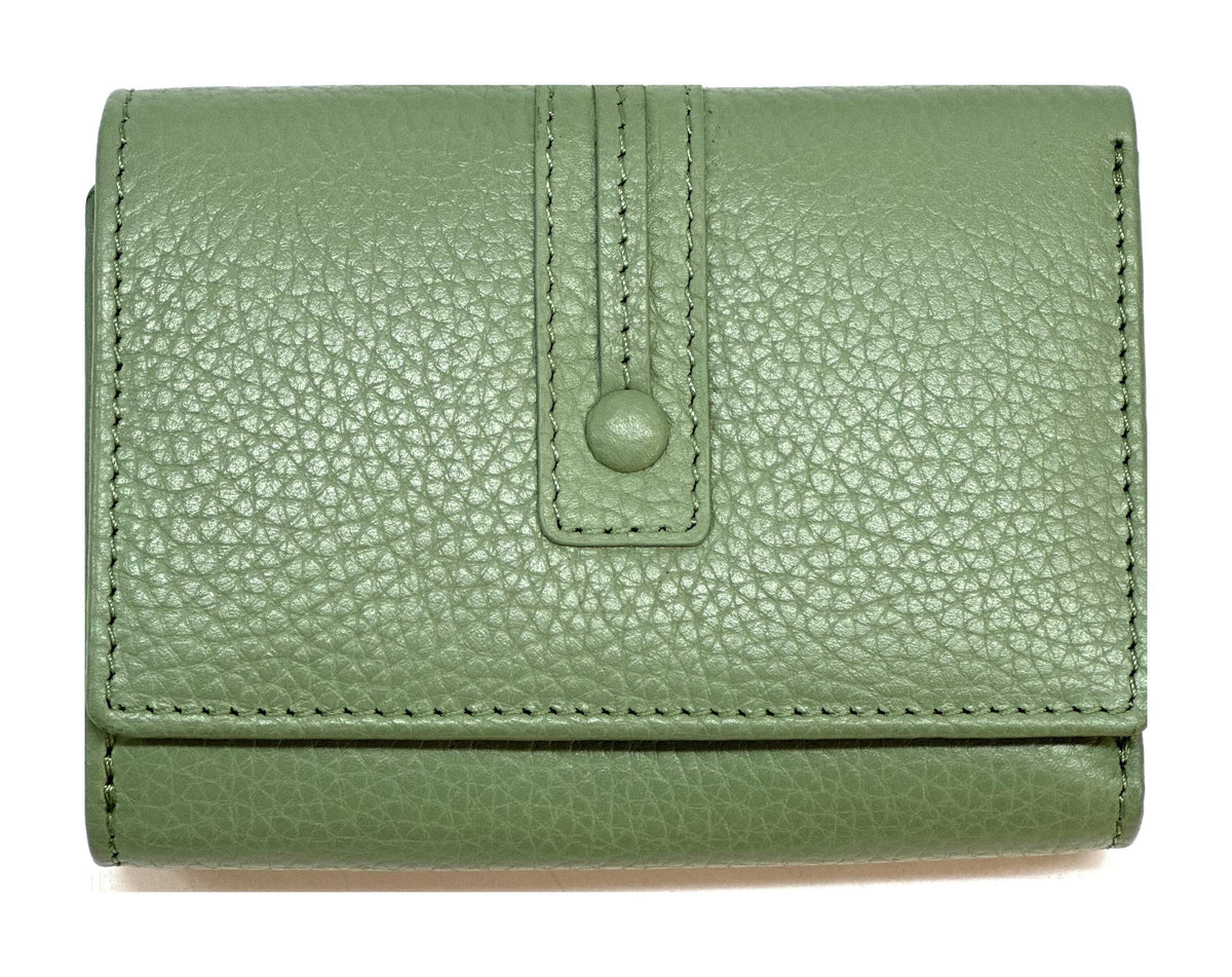 HE280 Sage Green Compact Flap Wallet