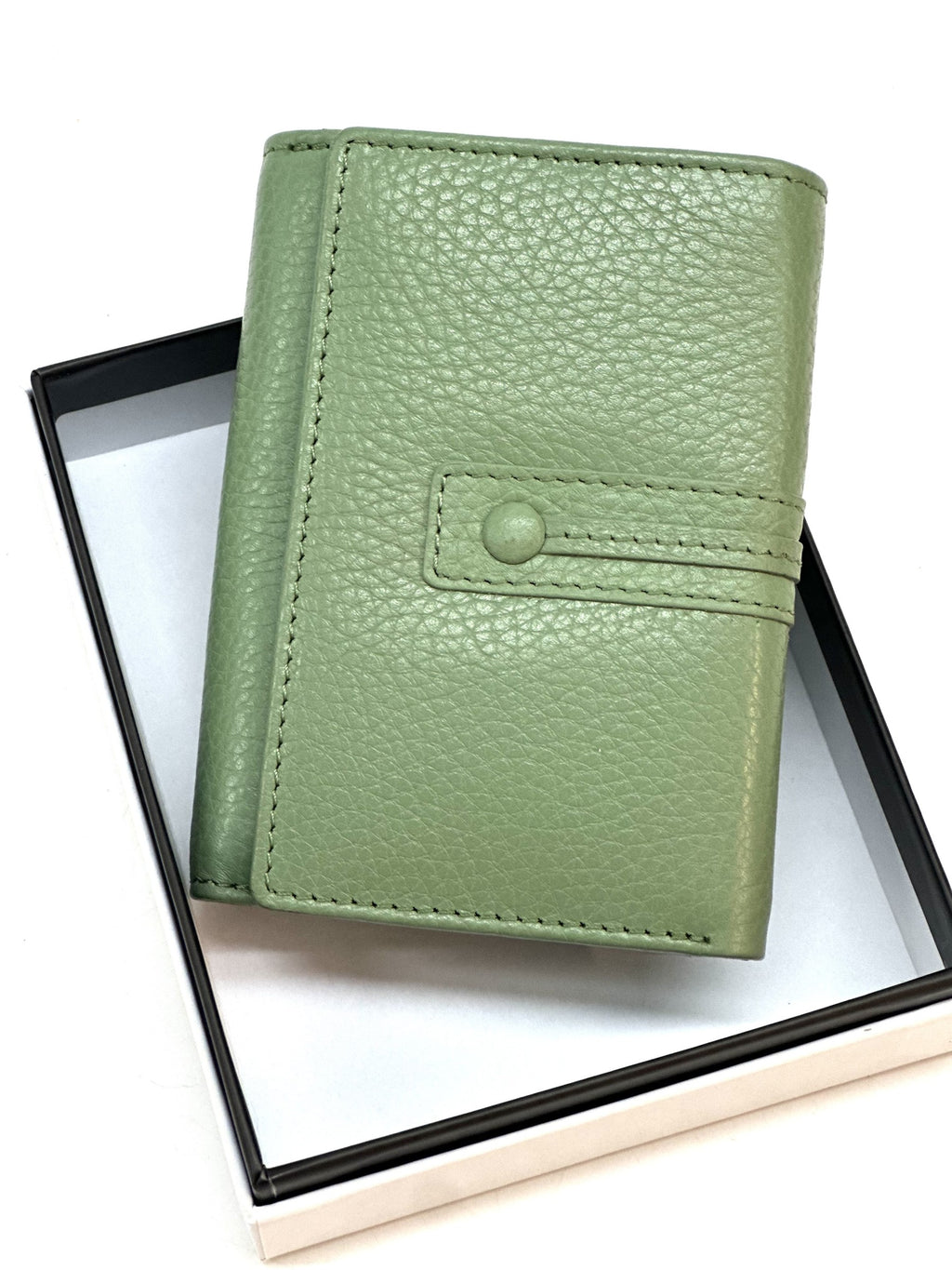 HE280 Sage Green Compact Flap Wallet