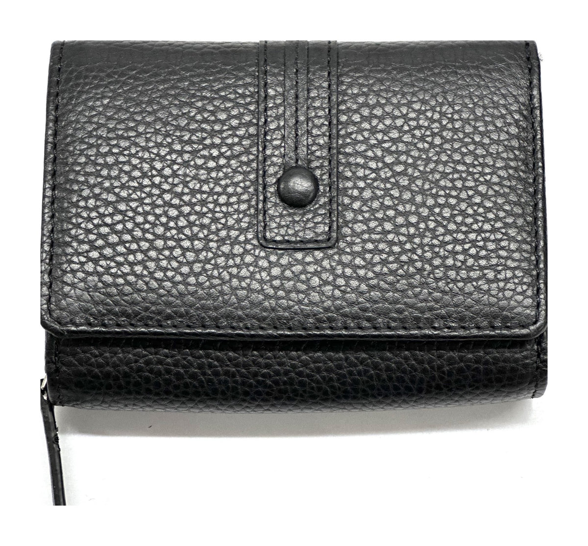 HE284 Black Compact Flap Wallet
