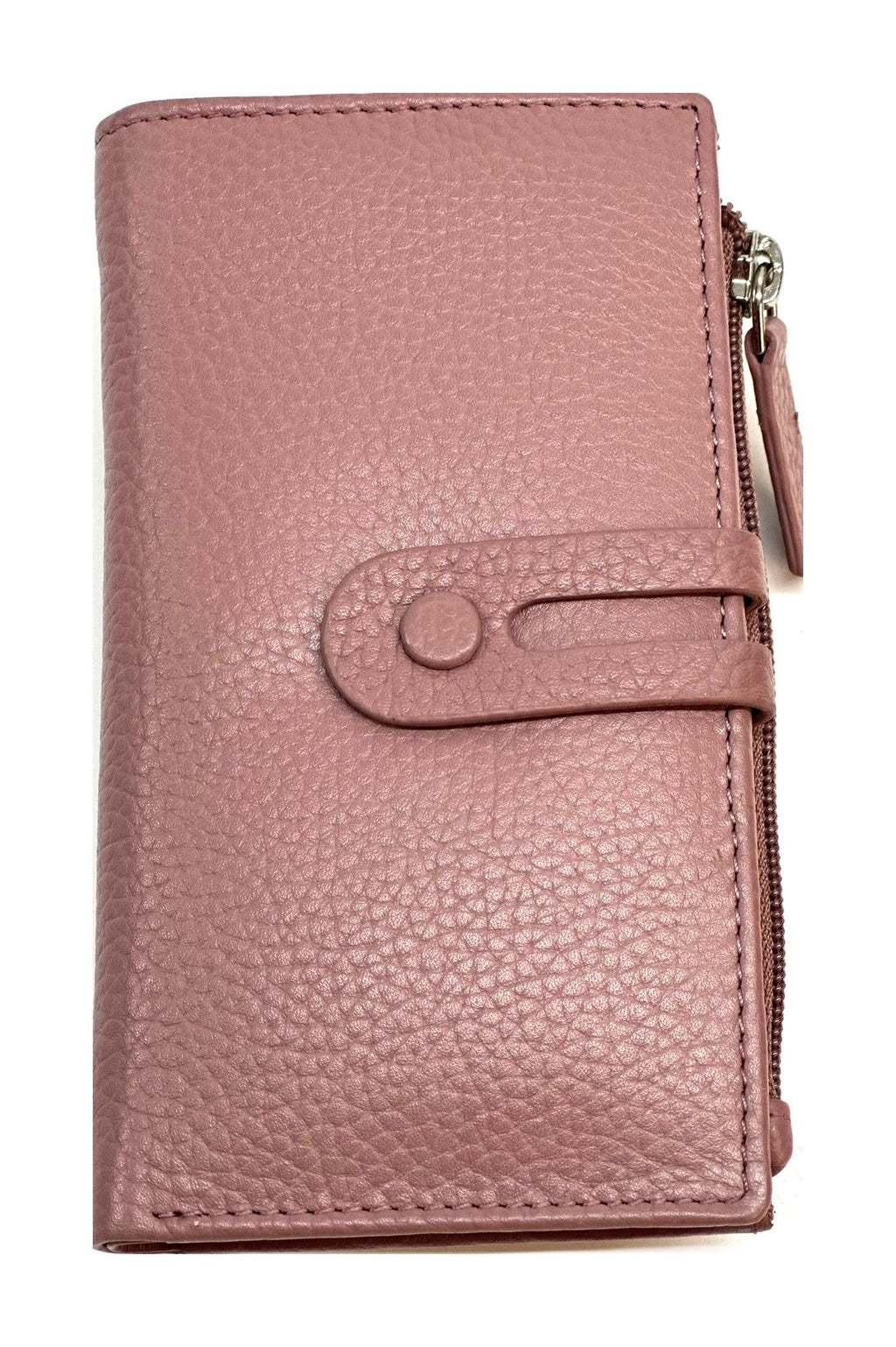 HE292 Dusty Pink Long Snap Wallet