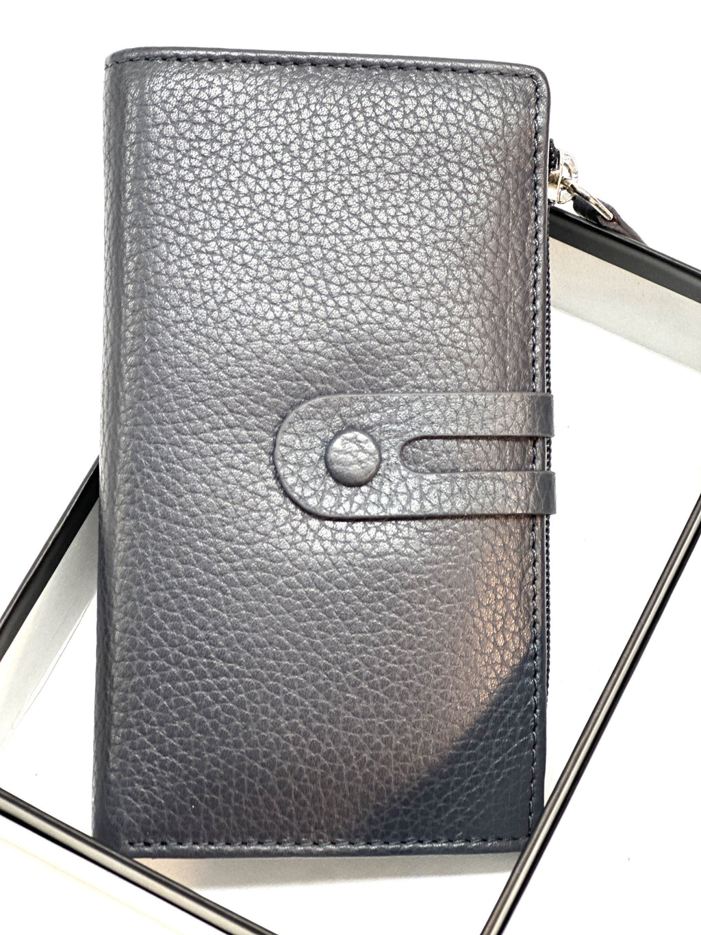 HE295 Slate Navy Long Snap Wallet