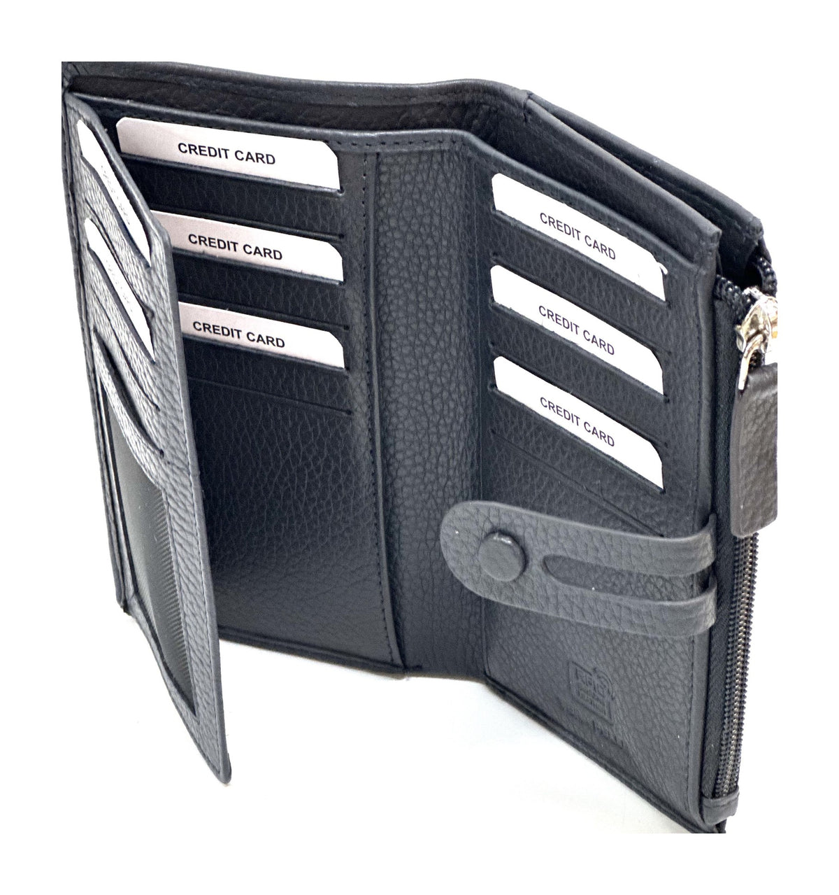 HE295 Slate Navy Long Snap Wallet