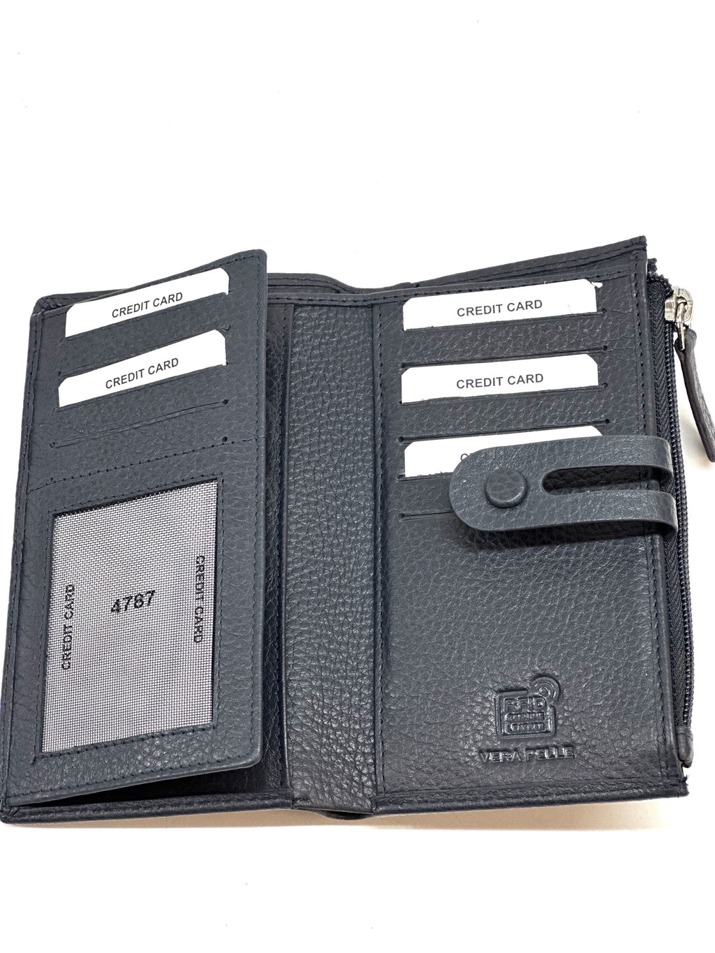 HE295 Slate Navy Long Snap Wallet