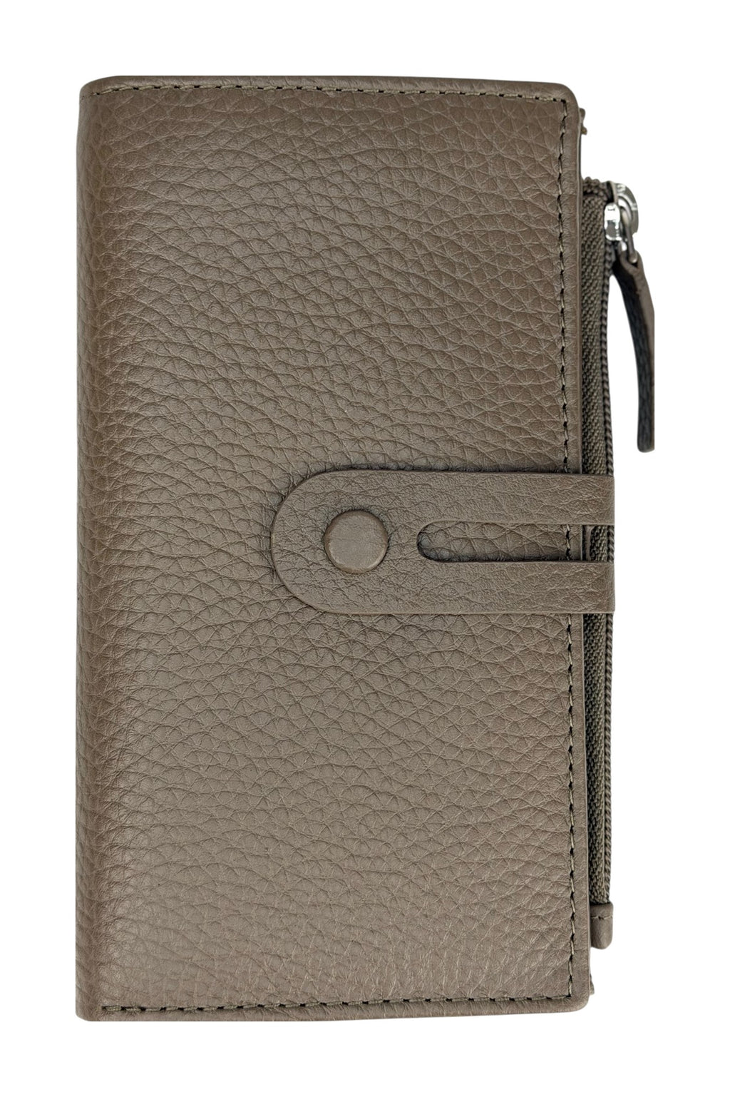 HE299 Dark Taupe Long Snap Wallet
