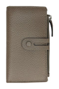 HE299 Dark Taupe Long Snap Wallet