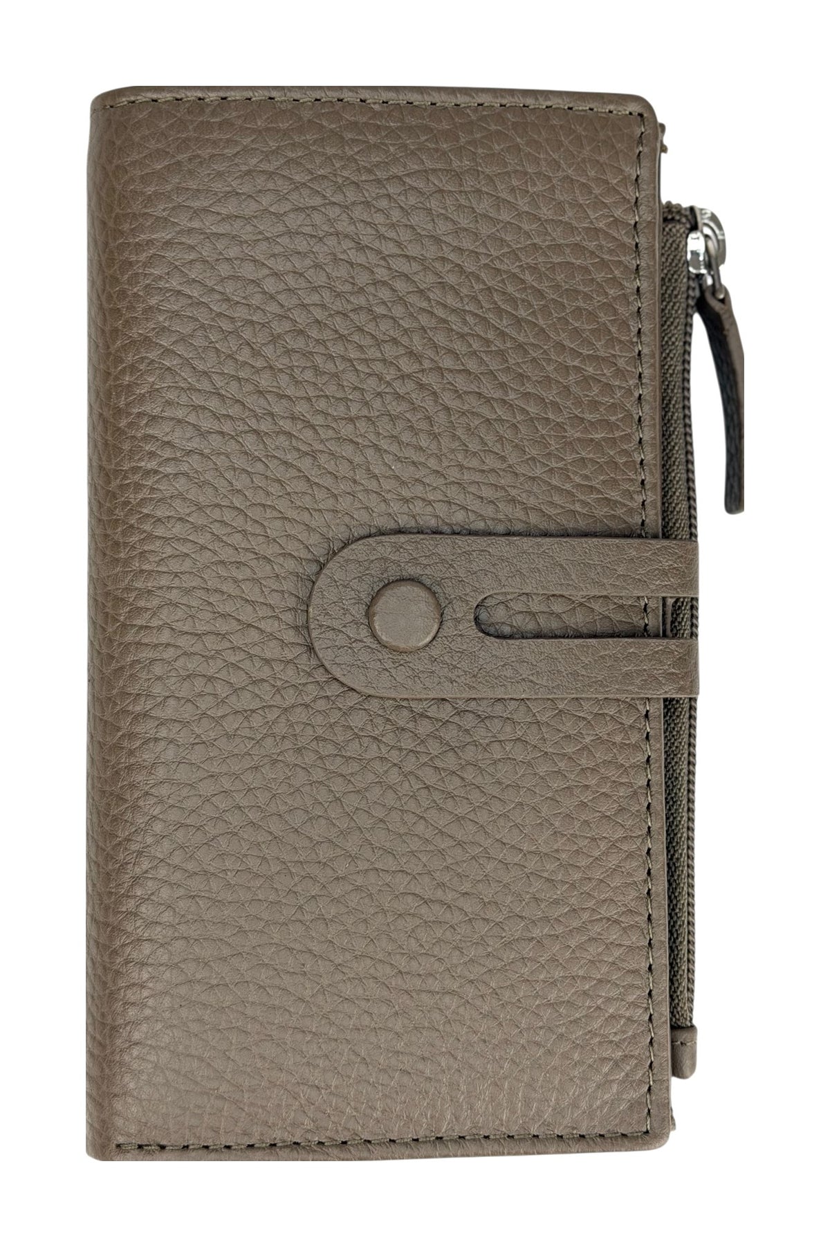 HE299 Dark Taupe Long Snap Wallet