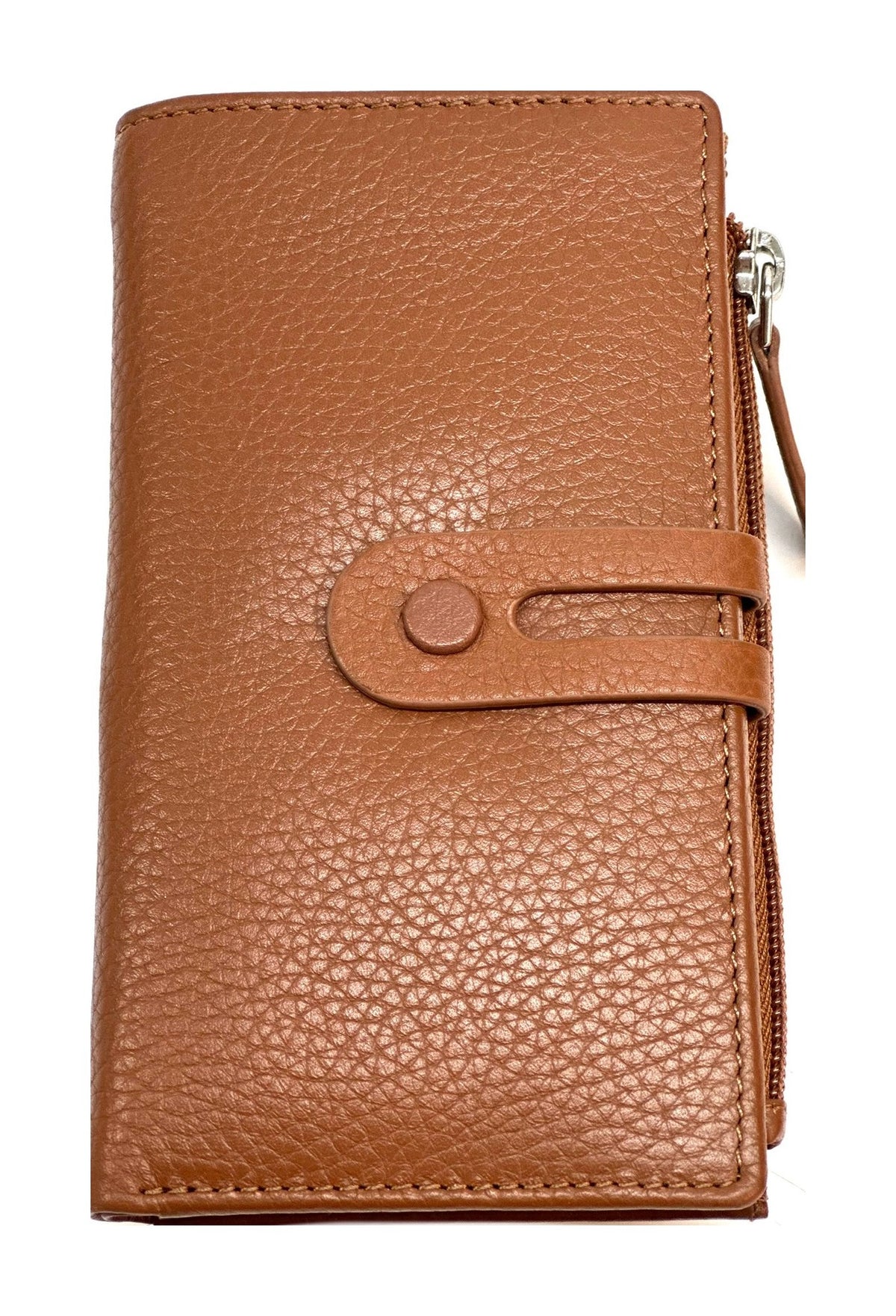 HE300 Cognac Long Snap Wallet