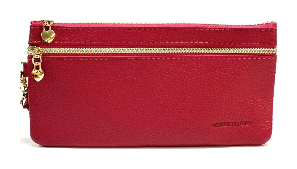 HE303 Fuchsia Wristlet Zip Wallet