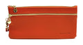 HE307 Orange Red Wristlet Zip Wallet