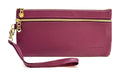 HE309 Plum Wristlet Zip Wallet