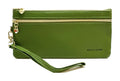 HE310 Olive Green Wristlet Zip Wallet