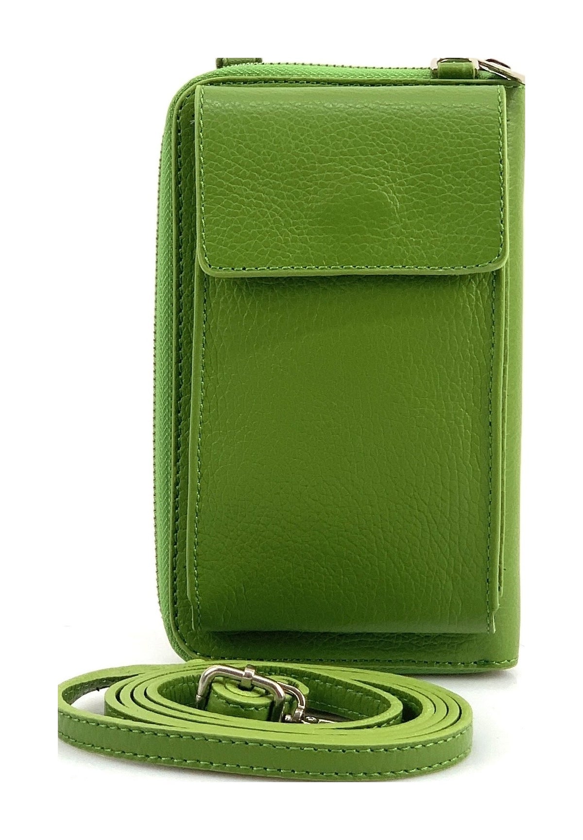 HE315 Avocado Green Crossbody Phone Wallet