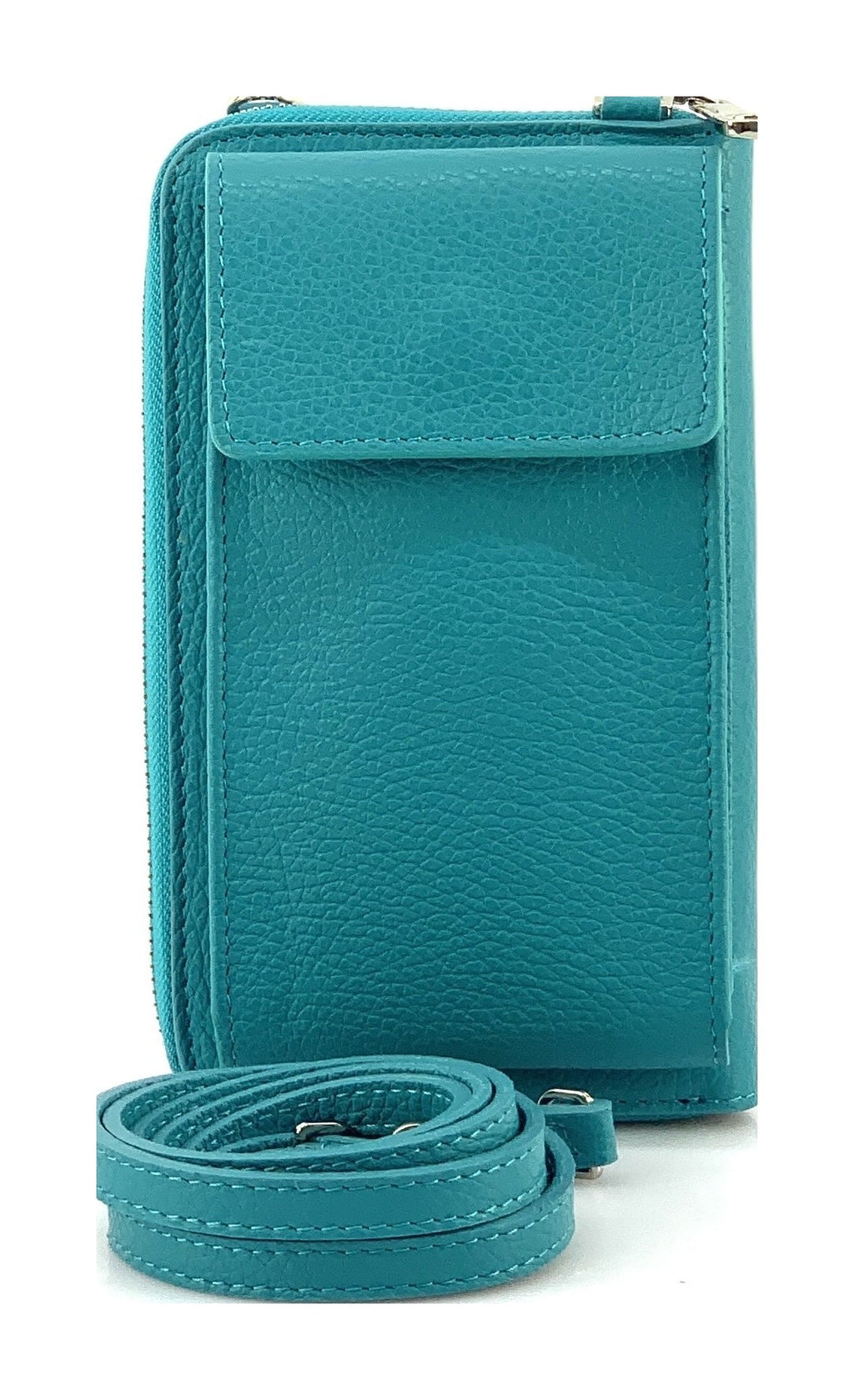HE317 Turquoise Crossbody Phone Wallet