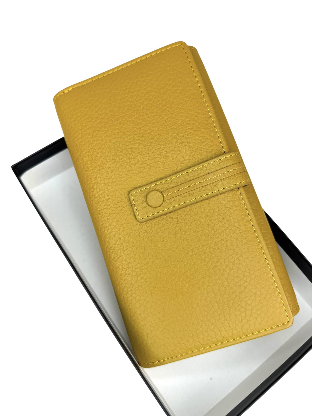 HE320 Mustard Accordion Snap Wallet