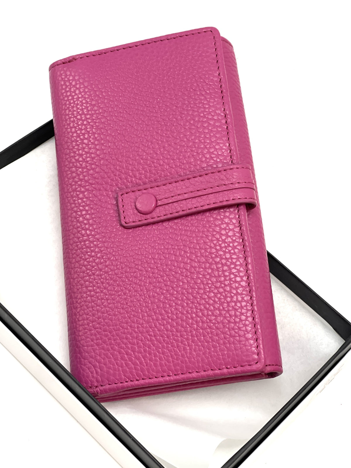 HE324 Fuchsia Accordion Snap Wallet