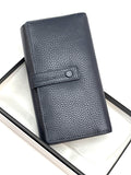 HE327 Navy Accordion Snap Wallet