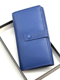 HE328 Royal Blue Accordion Snap Wallet