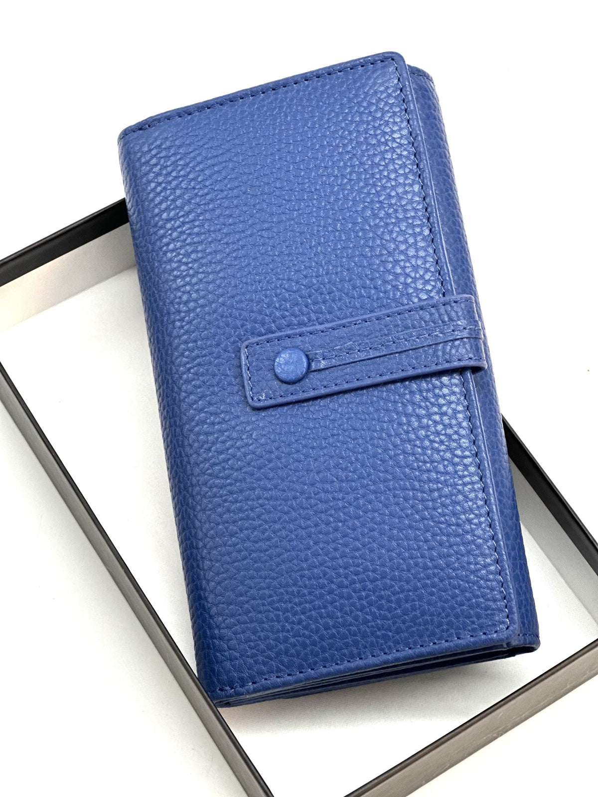 HE328 Royal Blue Accordion Snap Wallet