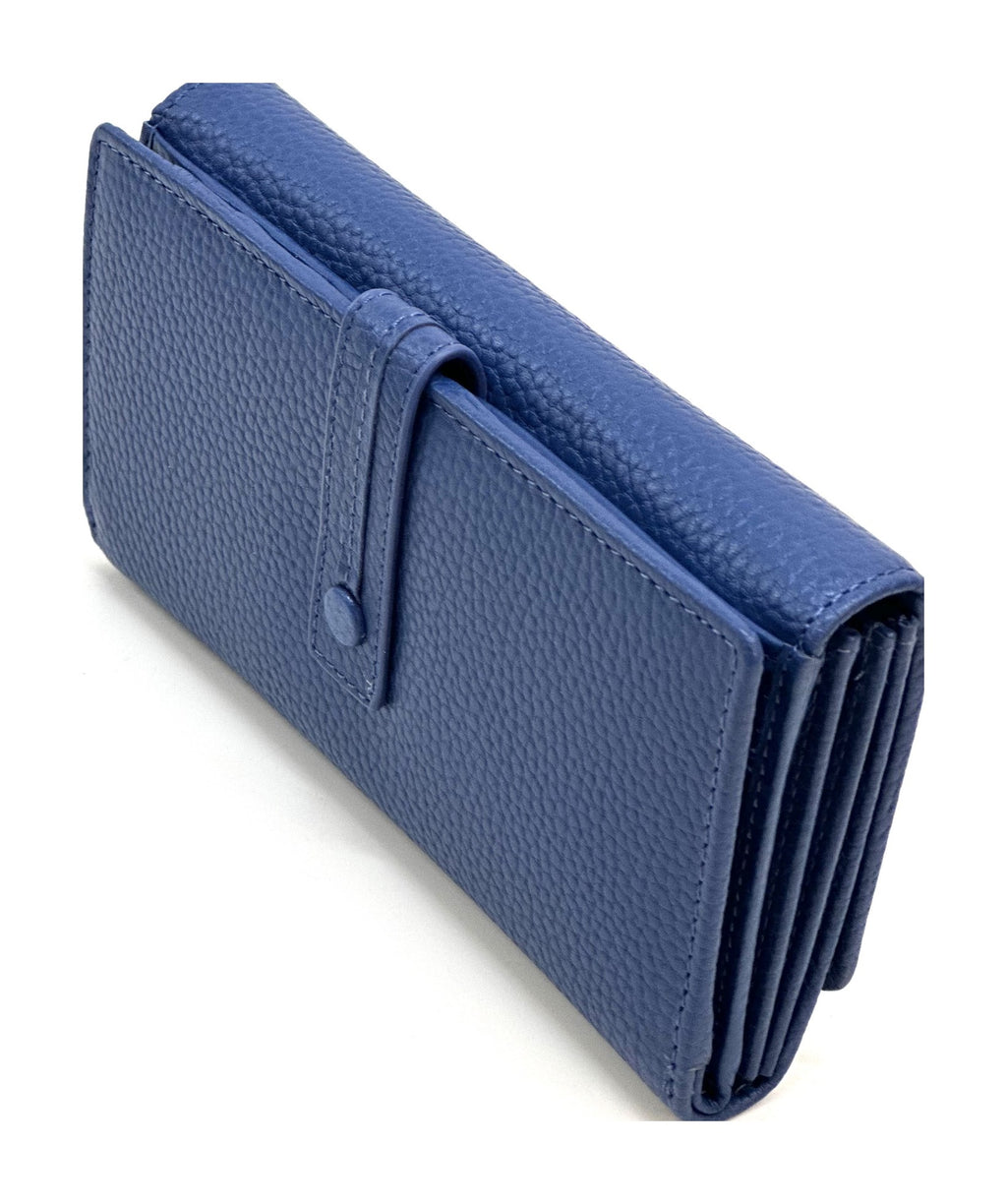 HE328 Royal Blue Accordion Snap Wallet