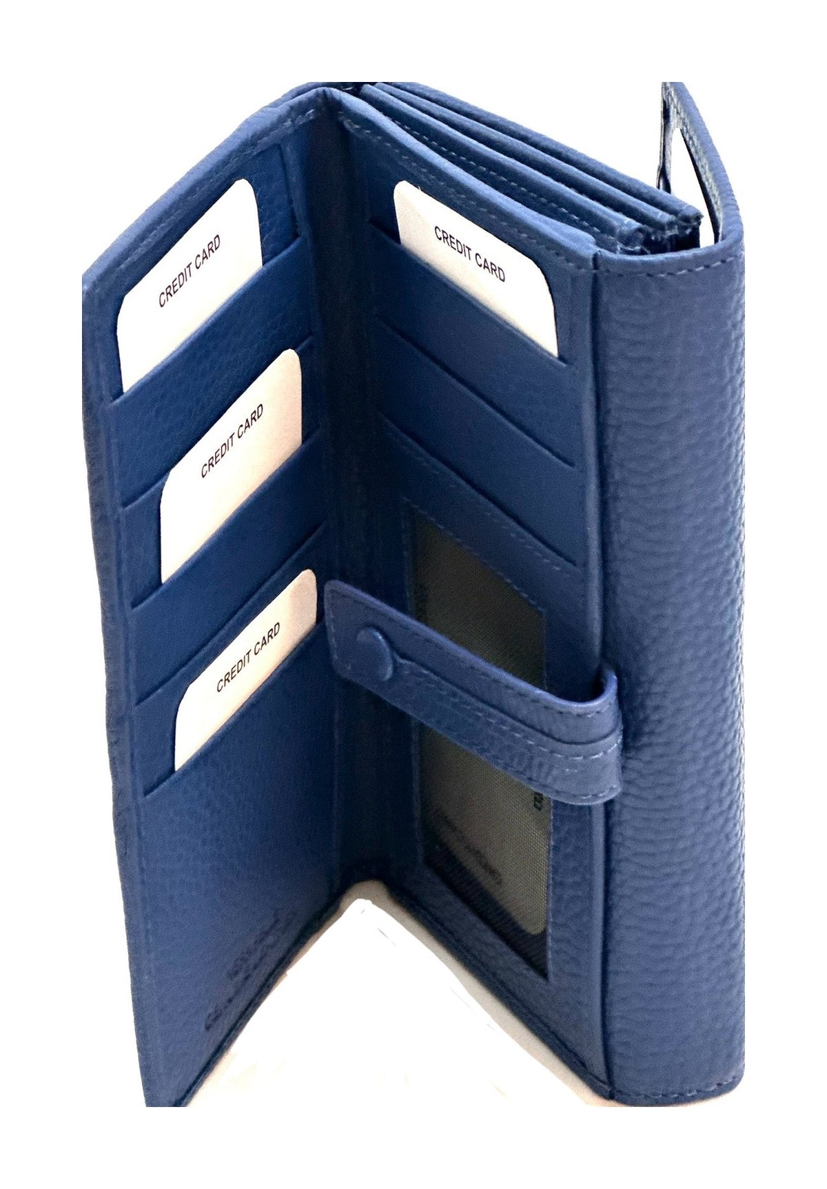 HE328 Royal Blue Accordion Snap Wallet