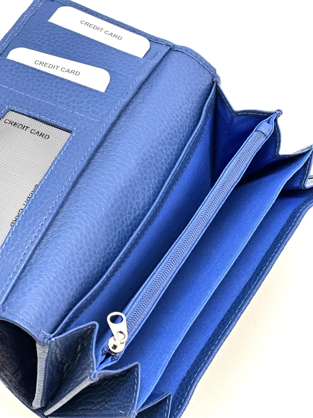 HE328 Royal Blue Accordion Snap Wallet