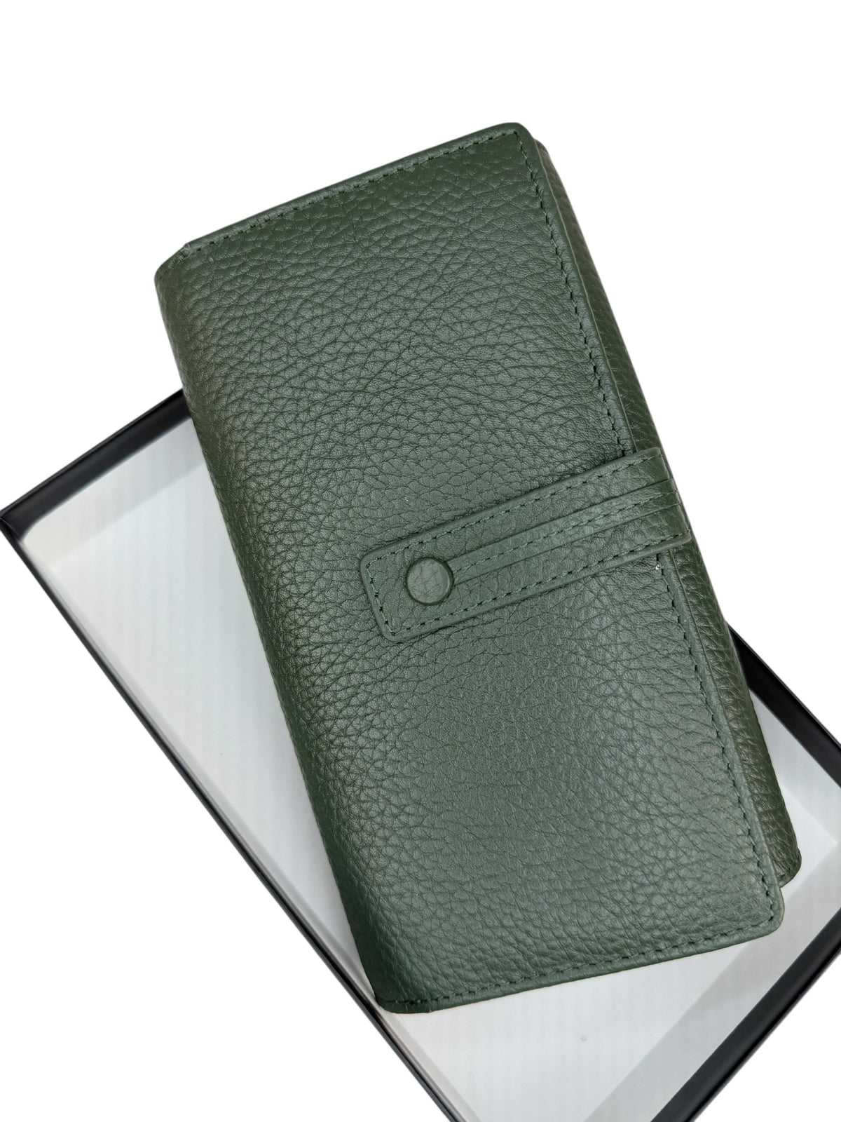 HE330 Forest Green Accordion Snap Wallet