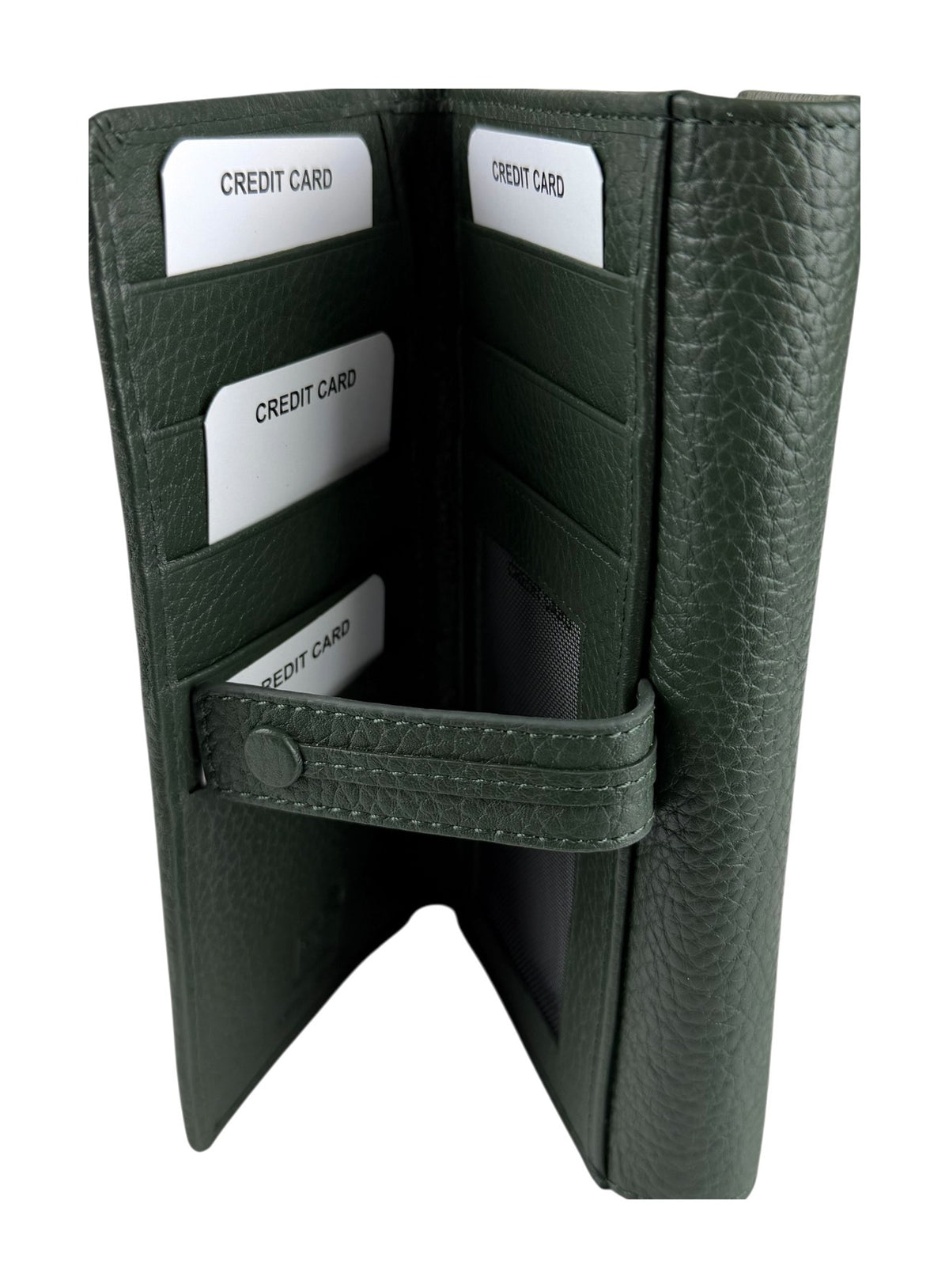 HE330 Forest Green Accordion Snap Wallet