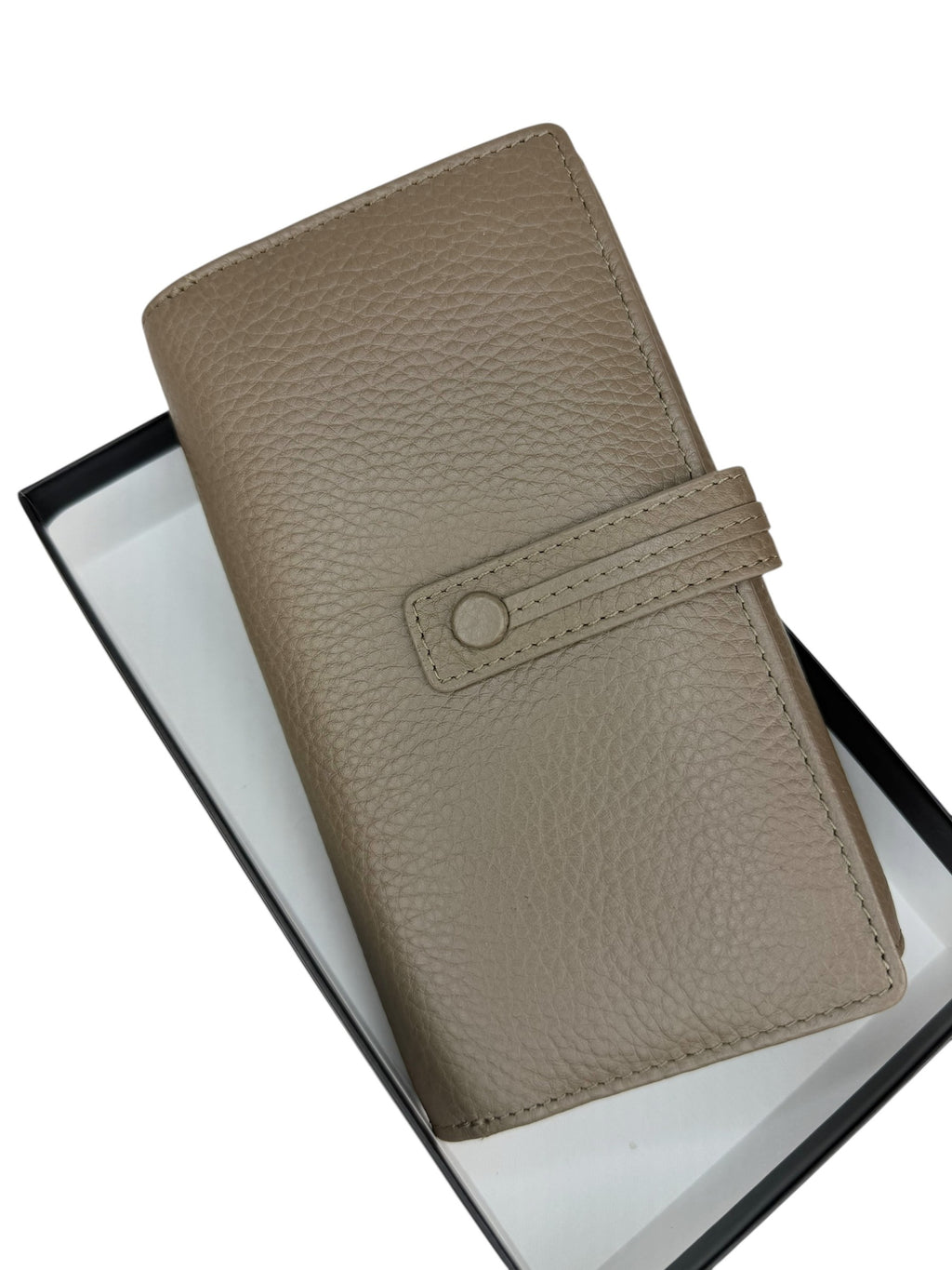 HE333 Dark Taupe Accordion Snap Wallet
