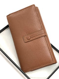 HE334 Cognac Accordion Snap Wallet