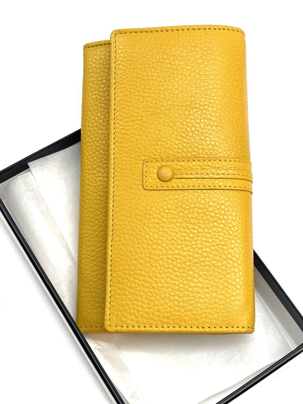 HE337 Yellow Long Flap Wallet