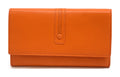 HE339 Orange Long Flap Wallet