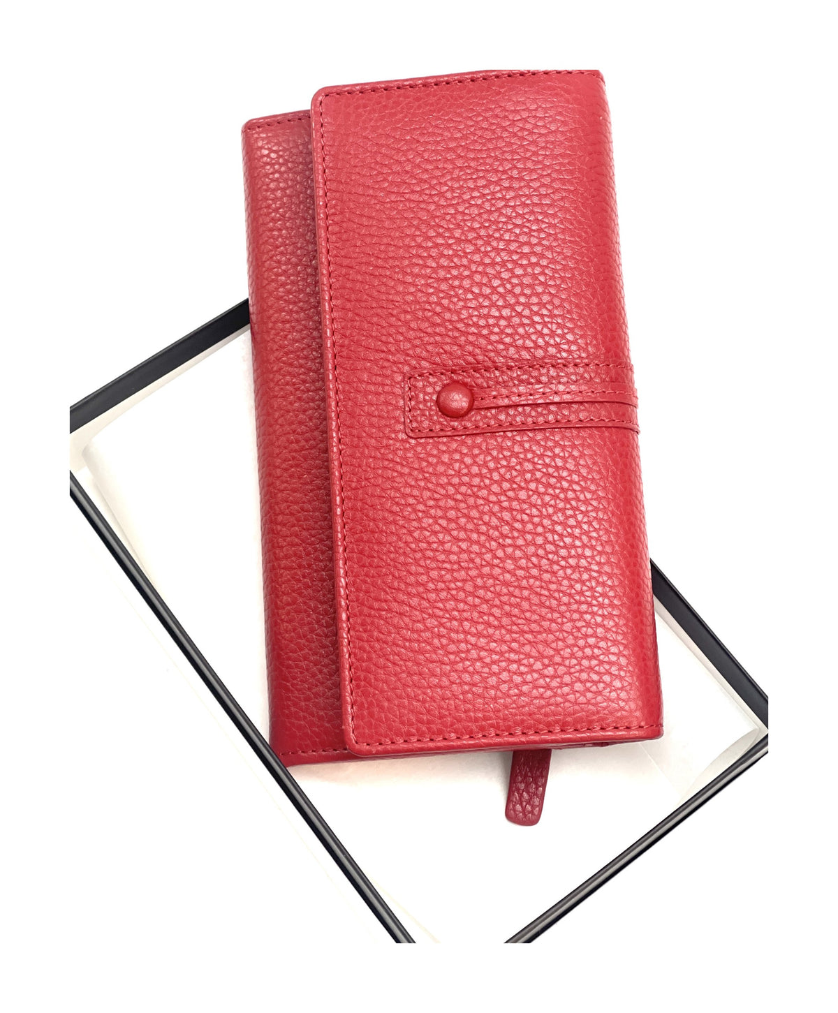 HE341 Red Long Flap Wallet