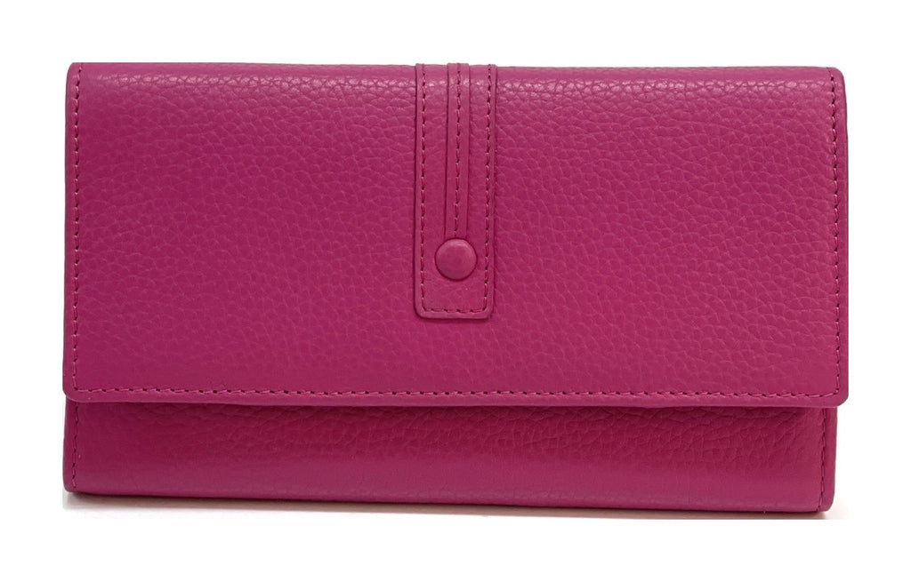 HE342 Fuchsia Long Flap Wallet