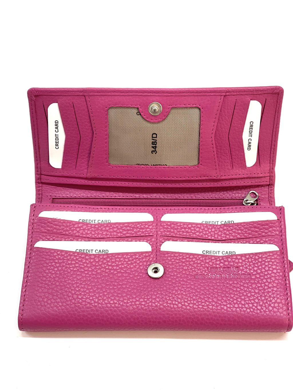 HE342 Fuchsia Long Flap Wallet