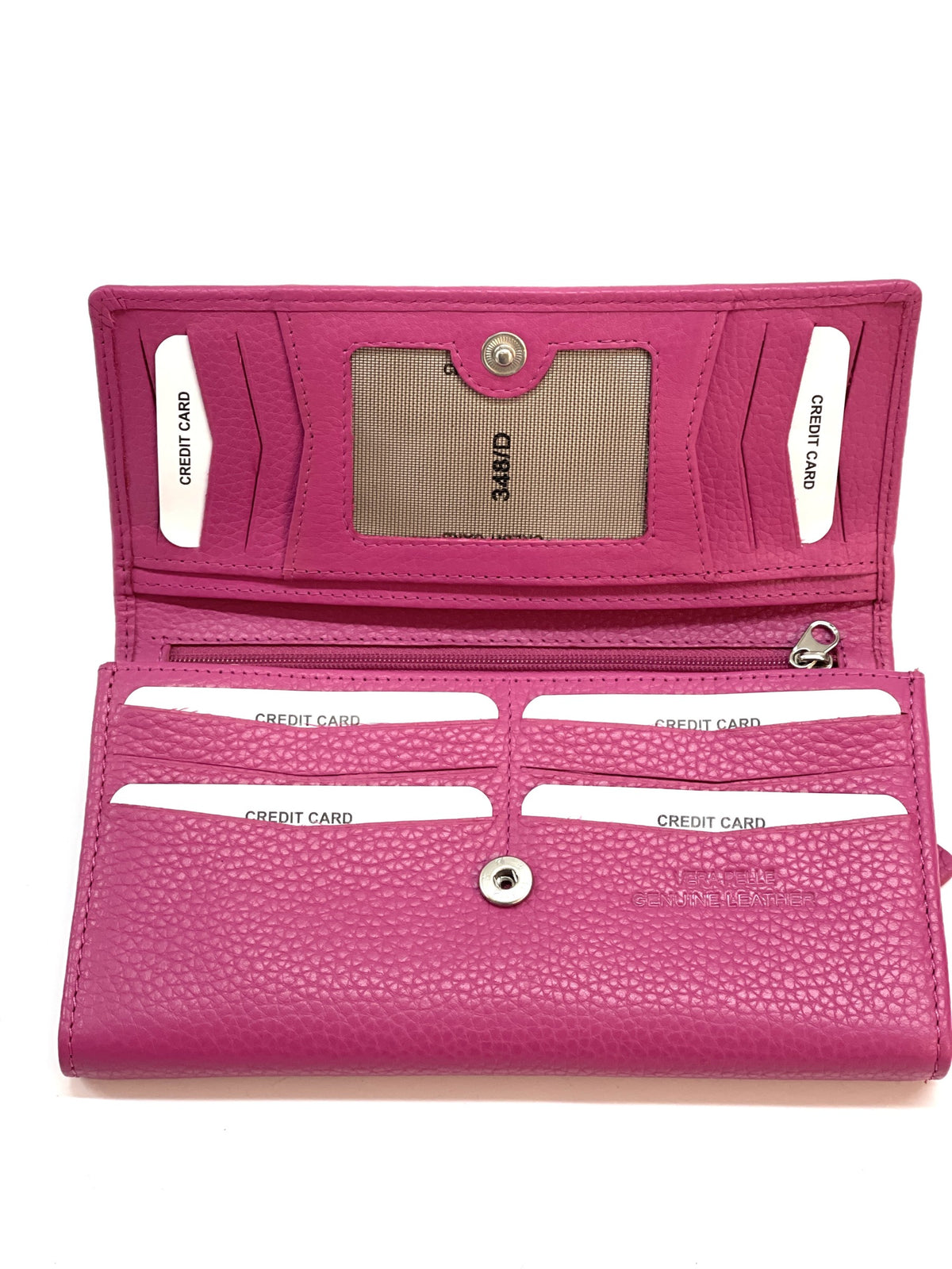 HE342 Fuchsia Long Flap Wallet