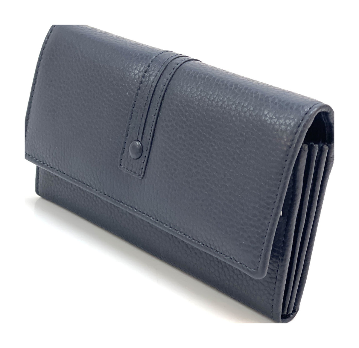 HE344 Navy Long Flap Wallet