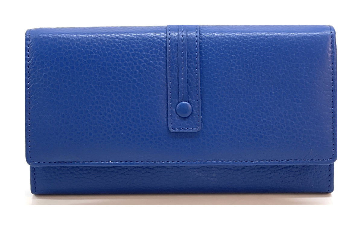 HE345 Royal Blue Long Flap Wallet
