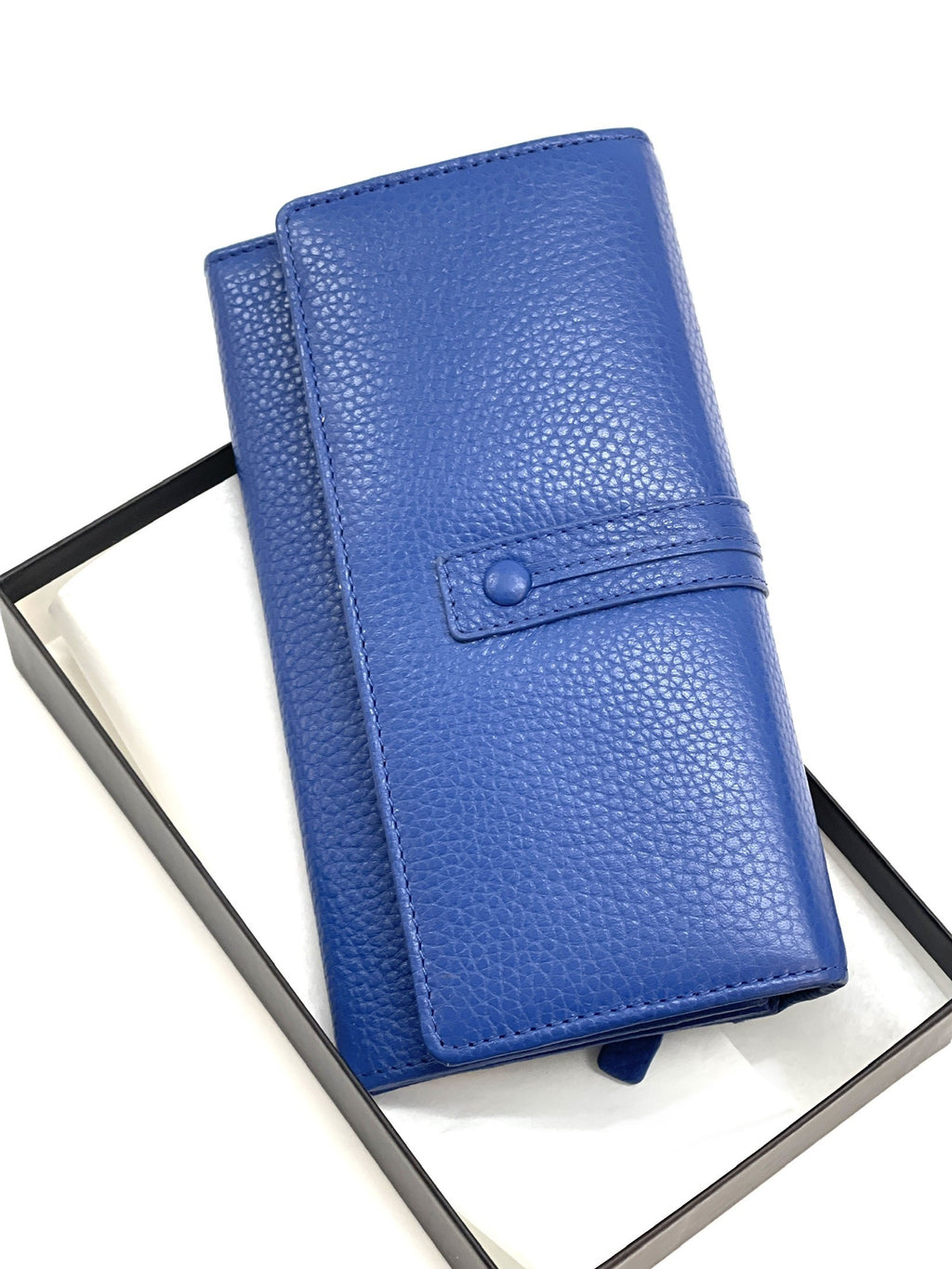 HE345 Royal Blue Long Flap Wallet