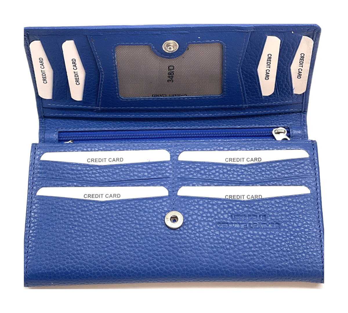 HE345 Royal Blue Long Flap Wallet